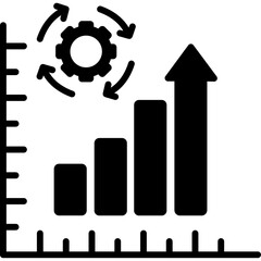 Wall Mural - Finance development vector icon glyph style 