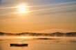 © Martin - Floating island in the morning in the fog on a Swedish lake. Forest in the background