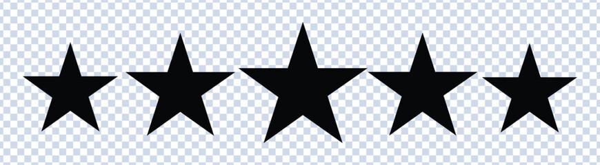 Set of Star Rating icon vector. 5 star rating yellow icons vector icons. yellow star icon, Product quality assessment icons. Vector illustration EPS 10