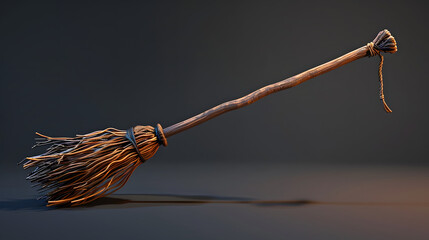 Broomstick icon magic equipment 3D