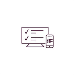 adaptive layout outline icon. Linear vector from programming concept. Thin line adaptive layout icon isolated on white background