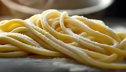 Elegant texture of freshly cooked homemade spaghetti for captivating backgrounds and wallpapers