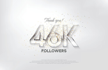 Wall Mural - Followers design for the celebration of 46k followers. elegant silver design.