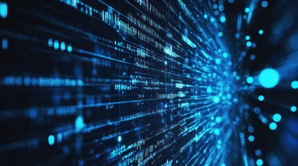 Digital Stream - Abstract Cybernetic Data Flow