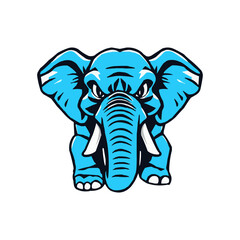 Wall Mural - Elephant mascot logo design vector with modern illustration concept style for badge, emblem and t shirt printing. Elephant head illustration for sport team.