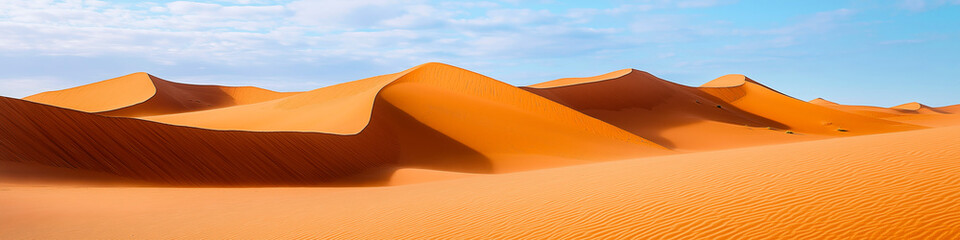 Wall Mural - Sand dunes. Desert landscape with beautiful sand dunes and blue sky