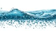 © typepng - Modern realistic illustration of clear blue aqua surface isolated on white background. Water splash, flowing pure liquid drink.