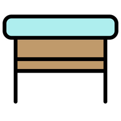 Poster - Furniture Stand Tv Filled Outline Icon