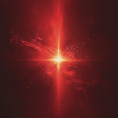 Wall Mural - red light shines in space