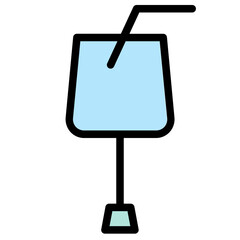 Canvas Print - Drink Holiday Juice Filled Outline Icon