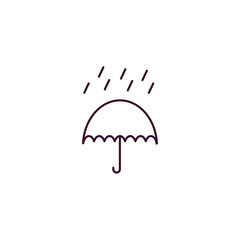 Wall Mural - umbrella outline icon. Linear vector from weather concept. Thin line umbrella icon isolated on white background