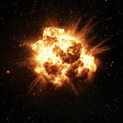 Sticker - Fiery explosion in space