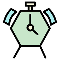 Poster - Alarm Clock Date Filled Outline Icon