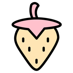 Poster - Food Fruit Strawberry Filled Outline Icon