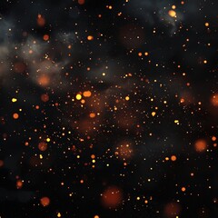 Wall Mural - Sparkling fire embers in the dark