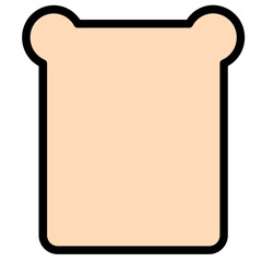 Canvas Print - Bread Baguette Bakery Filled Outline Icon