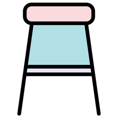 Sticker - Arm Chair Furniture Filled Outline Icon