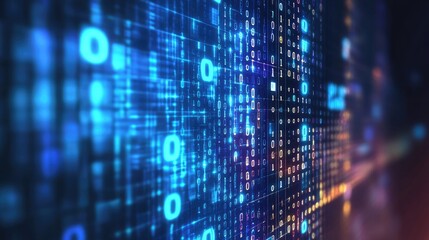 Abstract digital background with binary code.