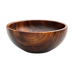 Wooden Bowl isolated on transparent background