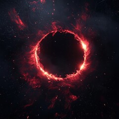 Wall Mural - Fiery ring in space