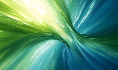 Wall Mural - blue and bright green abstract background for space theme, generative ai
