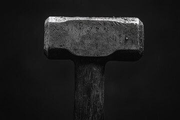 Wall Mural - A Close-up of a Worn and Weathered Sledgehammer Head