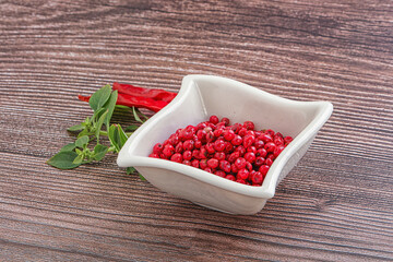 Sticker - Red pepper seeds in the bowl