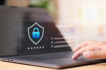 cyber security concept, Login, User, identification information security and encryption, secure Internet access, cybersecurity, secure access to user's personal information