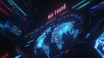 Fototapete - UI monitor screen hologram scan, iot internet of thing, security system technology futuristic background of smart world technology, digital smart cities, digital smart cities, smart cities.