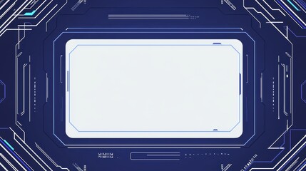 Aufkleber - Abstract sci-fi display interface frame in digital technology