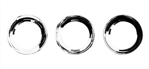 Poster - Design set of circular communication elements for digital technology
