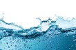 © graphito - Water background with blue water waves and bubbles on a white background