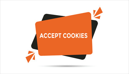 Accept cookies button web banner templates. Vector Illustration 
