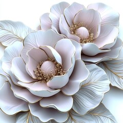 Aufkleber - Flower bouquet of pink roses isolated on white background