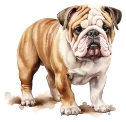 PNG Illustration of bulldog animal canine mammal.