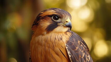 Sticker - Close-Up Portrait of a Hawk with a Bokeh Background