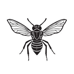 Wall Mural - Wasp in cartoon, doodle style . Image for t-shirt, web, mobile apps and ui. Isolated 2d vector illustration in logo, icon, sketch style, Eps 10, black and white. AI Generative