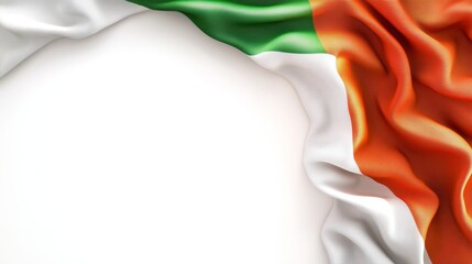 Waving flag of Italy in white background. Italy flag for independence day. The symbol of the state on wavy fabric.