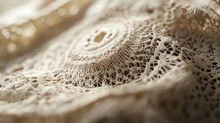 Wall Mural - Intricate lacework showcasing delicate craftsmanship and design.