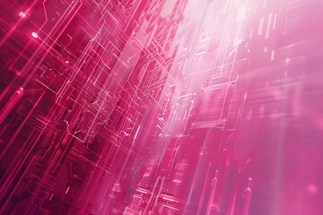 Wall Mural - pink tech background