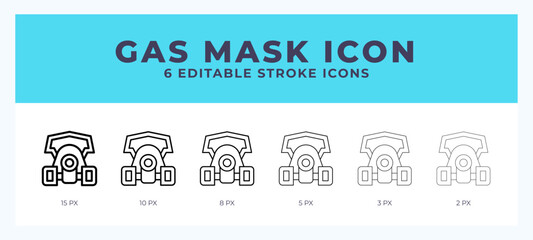 Sticker - Gas mask line icon. High quality icon symbol for web design. App