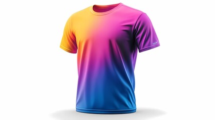 modern dynamic gradient color jersey for gaming, short sleeve mockup with front and back views isolated clean white backgroun