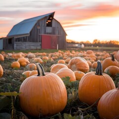 pumpkin patch on the farm