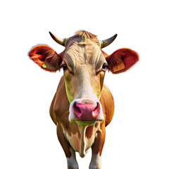 Wall Mural - cow isolated on white