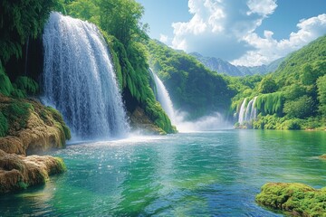 Canvas Print - Waterfall Serenity