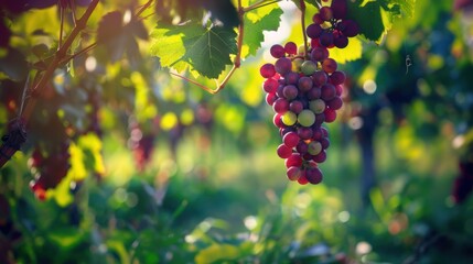 Grape fruit on vine in plantation farm gardent