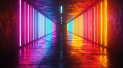 Neon Lights Tunnel