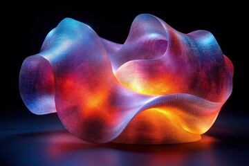 Wall Mural - Abstract Glowing Sculpture