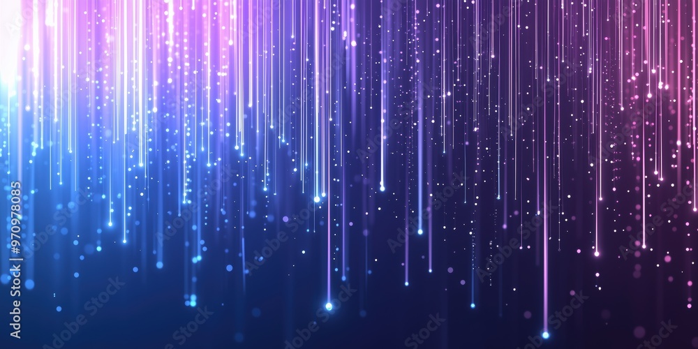 Purple and blue gradient lights arranged in vertical lines with glowing ...