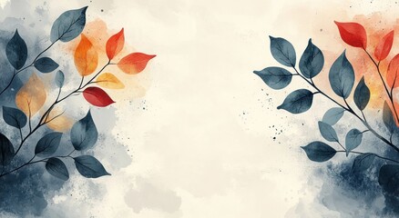 Poster - Watercolor Leaves